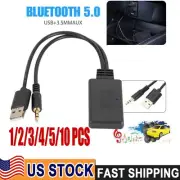 2 In 1 USB Bluetooth5.0 Transmitter Receiver Adapter Wireless For PC Car Kit lot