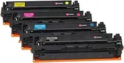 Ink Inspiration Set of 4 Premium Toner Cartridges Compatible with 201X 201A HP Color Laserjet Pro MFP M277dw M277n M274n M252dw M252n Black 2,800 Pages & Colour 2,300 Pages Each