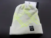 New Nike Golf Reversible Beanie DA3364-072 Light-Bone/Lemon Twist
