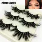 Wispy Cross Eye Lashes Extension False Eyelashes 3D Soft Mink Hair 25mm Lashes