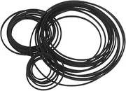 Hoement 30pcs Rubber Belts for Cassette Tape Recorders Durable Replacement Drive Belts for Recorder Maintenance Compatible with CD DVD Devices and Audio Machines
