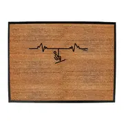 Powder Monkeez Chairlift Pulse - Funny Novelty Doormat Man Cave Floor mat