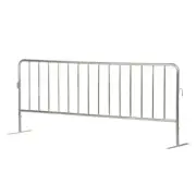 Vestil Crowd Control Barrier Interlocking Portable Galvanized Steel w/Flat Feet