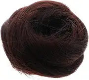 Happyyami Elegant Donut Bun Hairpiece Comfortable Chignon Hair Extension for Weddings Durable Straight Hair Ring Accessory for Various Occasions