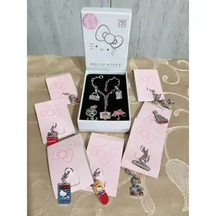 【Onibuy】限量全新Hello  Kitty7-11凱蒂貓手鍊粉紅水晶+11款吊飾