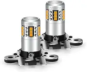 Ruiandsion PH19W LED Fog Lamp Warm White 10-30V Non-Polarity for Car Bulbs Fast Heat Dissipation Reverse Lights Pack of 2