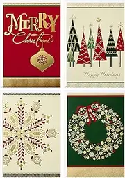 Hallmark Image Arts Boxed Christmas Cards Assortment, Elegant Icons (4 Designs, 24 Cards with Envelopes)