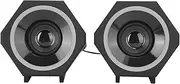 USB Computer Speakers, 2 Channel 3W + 3W PC Speakers with Surround Sound and Subwoofer, USB Powered + 3.5mm Input, Desktop Speakers Pair