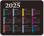 2025 Mouse Pad Calendar,Computer Mouse Pads Calendars Non-Slip Rubber Desk Mat M