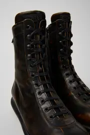 Pelotas Black-brown leather boots for men