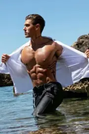 [O431] Male Model Showing Off Body To Viewer Fine Art Hunky Physique