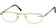 Square Full Rim Metal Men's Glasses Gold Size +1.00 - Lenses Included - Private Health Rebate - Blue Light Block Available - SmartBuy Readers