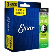 Elixir OPTIWEB Nickel Electric 3-Pack — 16550X Super Light 9-42 (19002)