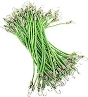 JECOMPRIS 50pcs Heavy Duty Adjustable Bungee Cords with Hooks Portable Mini Elastic Straps for Luggage Rv Tent and Cargo Durable Latex Travel Accessory for Outdoor Activities