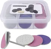 60 Pcs Sanding Paper Discs with 1 Pc Metal Nail Drill Bit Self-Adhesive Sand Paper Disc Pads Polisher for Manicure Pedicure Supplies Tools Foot E-File, 180# Grit