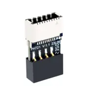 USB 2.0 9-Pin Male to Type E Female to 9Pin Mainboard Header Extension Connector