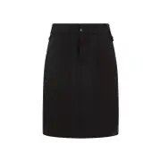[Saint Laurent] Saint Laurent-Black Cupro Skirt-Donna 40 FR