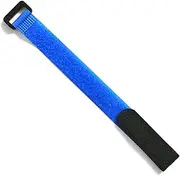 10pcs/lot 2cm * 30cm Nylon Reverse Buckle Magic Hook Loop Fastener Cable Ties Strap Sticky Line Finishing (Color : Blue)