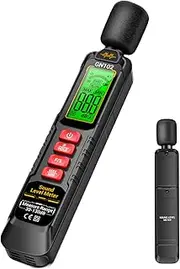 Decibel Reader For Classroom,Sound Measuring Device Backlit LCD Display | A-Weighted Digital Range 30-130dB Data Hold Monitor For Workplace