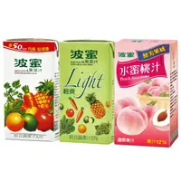 在飛比找蝦皮商城優惠-波蜜-果菜汁/light輕爽/水蜜桃 300ML 6入 【佳