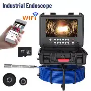 9" Screen Pipeline Inspection Camera with Wireless WiFi & 16 GB SD Card