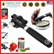 Ergonomic Manual Can Opener - Safe Cut with Smooth Edges & Stainless Steel