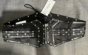 NWT Studded Black Corset Inspired Belt Size US14