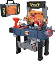 Kids Tool Bench with Electric Toy Drill and Realistic Tools, Kids Tool Set for Kids Ages 3-5, Pretend Tool Toy for Boys and Girls.