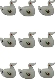 Royal Handicrafts Handcrafted Marble Miniature Duck with Inlay Work - Set of 9