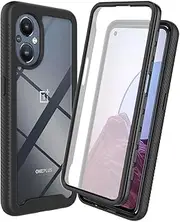 [XINNI] Case for Oppo Reno8 Lite 5G (Reno 8 Lite)/OnePlus Nord N20 5G, 360 Degree Shockproof Protective Case with Integrated Screen Protector, Robust Bumper Outdoor Full Body Case, Black