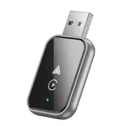 2 In1 Wireless CarPlay Adapter for IPhone/Android Mini Size Wired to Wireless CarPlay with Adapter C Black
