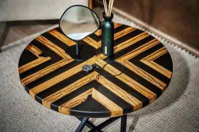 Natural Acacia Wood Epoxy Resin Coffee Tabletop | Resin Molds Table | Walnut Rou