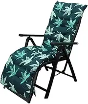 Garden Recliner Chair Cushions Thick Replacement Sun Lounger Cushion with Anti Slip Hood and 6 Pair Straps, Soft Comfortable Recliner Sofa Cushion for Garden Patio Vacation Relax(C,18.9 * 61.02in)