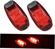 Kisangel 2Pcs Multifunctional LED Safety Lights for Bikes Hats and Bags Red Warning Lights with Lighting Modes Easy Install Clamp Design for Nighttime Visibility