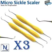 Micro Sickle Scaler Silicone Handle Dental Periodontal Calculus Remover Tool X3