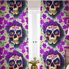 Tie Dye Skull Psychedelic Blackout Curtains Room Bedroom Dorm Dia De los Muertos