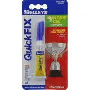 Non Drip Supa Glue Gel 3g Selleys Quick Fix "ethyl cyanoacrylate"
