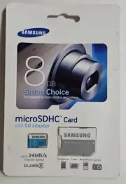 Samsung 8G Smart Choice Micro SDHC Card with SD Adapter 24MB/s Transfer Speed