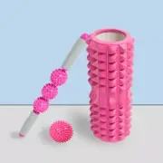 Fitness Pilates Foam Roller Blocks Suit Yoga Column Massage Back Waist Trainer