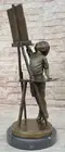 Art Deco Hot Cast Bronze Prodigy Boy Painting Art Sculpture Statue Gift Artwork