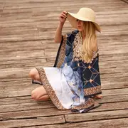 Silk Kaftan,Silk floral print Beach Coverup,Womens Silk Kaftan,Full Length Silk Caftan,Silk Resort Wear For Women,Long Silk Dress, 003