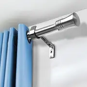 Marlow Curtain Rod Window Pole Set Extendable, Adjustable, Decorative Drapery with Brackets, 90-270CM- 2.2CM Dia, Modern Design, Curtains For Bedroom Heavty Duty Curtain Rod, Satin Nickel