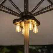 Patio Umbrella Lights with 3 Brightness Modes and Timer Battery-Powered Cordl...