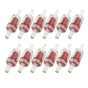 12 Pcs Aquarium Fish Tank Plastic One Way Non-return Check Valves Red Clear