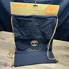 Vintage TIMBERLAND Canvas Drawstring Backpack Black w/ Tan Logo & Trim 2006