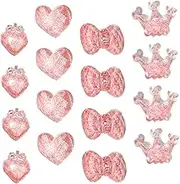 ERINGOGO 20pcs Resin Decorative Patches Diy Phone Case Accessories Glitter Ornament for Creative Crafts