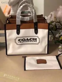 在飛比找Yahoo!奇摩拍賣優惠-雅格時尚精品代購 Coach 蔻馳 89488 新款帆布拼皮