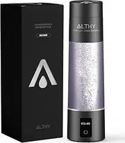 ALTHY Performance Bionic Hydrogen Water Generator Bottle Dupont SPE&PEM Dual Chamber lonizer + Battery&Time Display