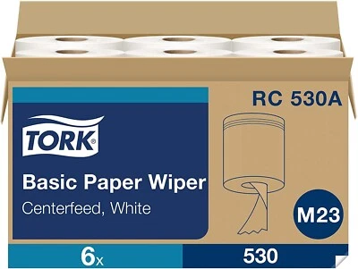 Centerfeed Hand Towel Paper 530 Sheet Rolls M23 One-at-a-time Dispensing, 6 Roll