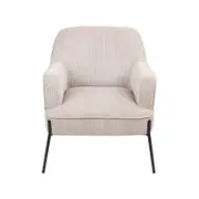 Leah Fabric Armchair Occasional Accent Arm Chair Silver